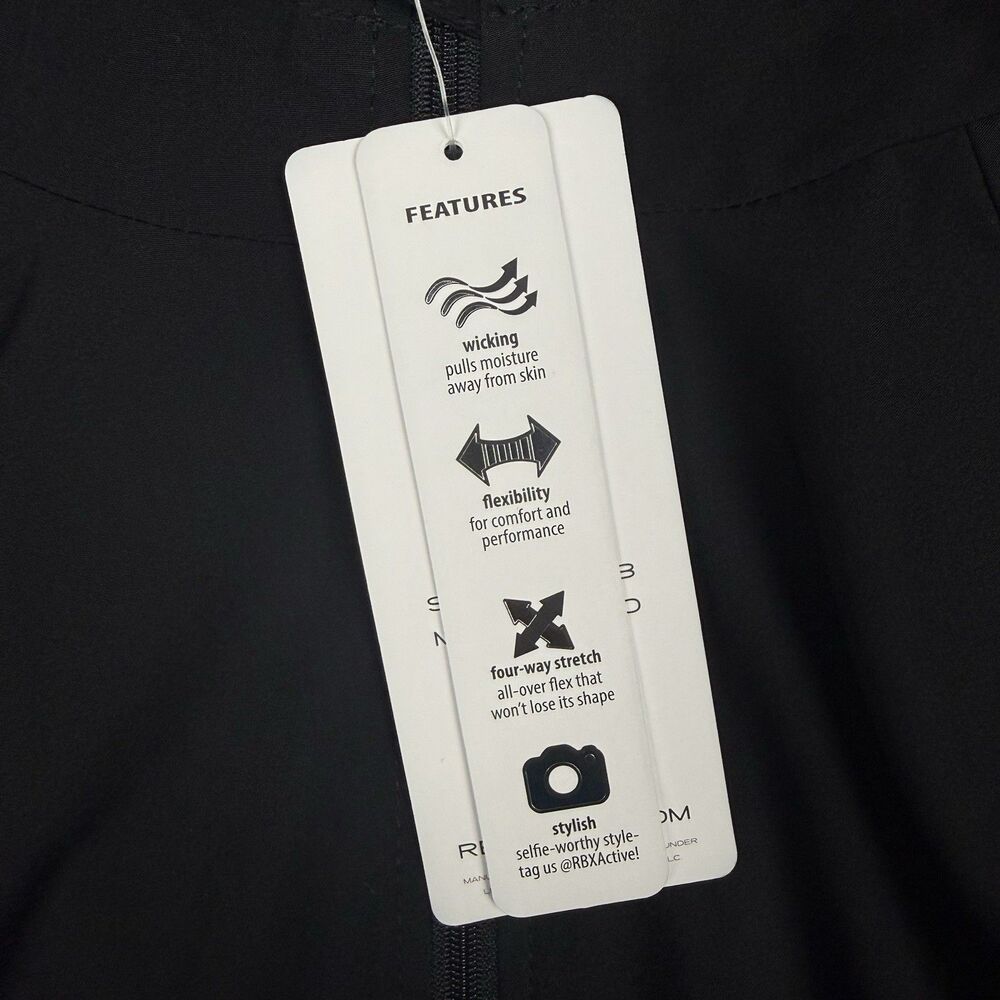 RBX Active Jacket Women's Size L Black Windbreaker Workout Full Zip Hood New - Picture 5 of 8